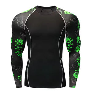 Rashguard de fitness Jiu Jitsu personnalisé avec logo, haute qualité, imprimé, manches longues, MMA, Rashguard pour hommes BJJ, 200g polyester - Product Image 4