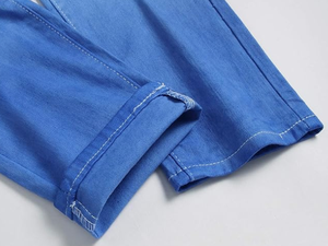 Jeans Rectos Ajustados para Hombre, Estilo Desgastado, Pantalones Casuales de Mezclilla - Product Image 6