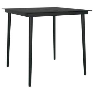Juego de comedor de patio gris y negro de 3 piezas para muebles de comedor de jardín al aire libre - Product Image 5