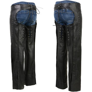 Samroz - Pantalones de cuero negro para mujer, de talle bajo, con doble hebilla y bolsillos profundos en la cadera, para todas las estaciones - Product Image 5