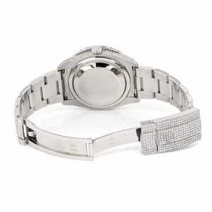 Luxury <b>Iced</b> <b>Out</b> Moissanite Quartz <b>Watch</b> Silver 40mm Glass Dial Diamond Bust Down Roman Dial Hip Hop Wristwatch - Product Image 5