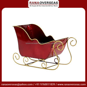 Decoraciones de mesa de trineo de Santa de hierro hechas a mano, adornos navideños para interiores y exteriores disponibles en diseños de varios tamaños - Product Image 6