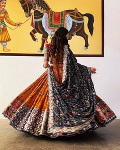 Designer Silk Lehenga Choli for Women Traditional Printed Ethnic Lehenga with Dupatta | Festive <b>Wedding</b> & Party Wear - Product Image 3