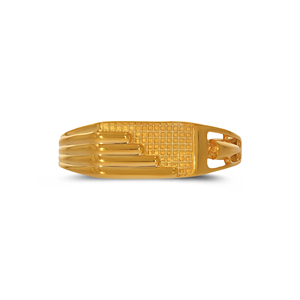 Linear Balance <b>Men's</b> Gold <b>Ring</b> Parallel Paths of Prosperity Gold Anniversary <b>Ring</b> <b>for</b> <b>Men</b> - Product Image 3