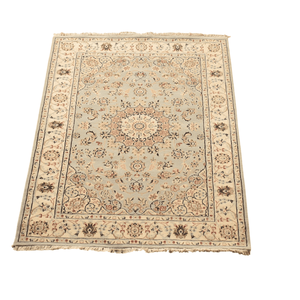Tapis persan floral noué à la main sur mesure 10' x 14' en laine à poils ras, style contemporain vintage pour la maison - Product Image 2