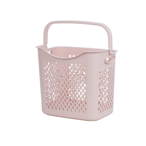 Plastic Eco-Friendly Multifunction Storage <b>Basket</b> <b>Handle</b> Hollow Floral Pattern Portable Laundry Hamper Nursery Kids Toy Storage - Product Image 2