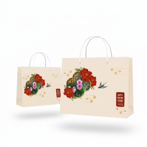 ถุงกระดาษเคลือบลามิเนตแบบกำหนดเอง หรูหรา เป็นมิตรกับสิ่งแวดล้อม ย่อยสลายได้ พร้อมพิมพ์โลโก้ด้วย UV สำหรับบรรจุภัณฑ์ของขวัญและตกแต่ง - Product Image 2