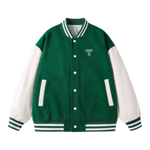 Veste de baseball en cuir universitaire de qualité supérieure la plus vendue pour hommes Conception de logo personnalisé avec col montant Service OEM/ODM accepté - Product Image 6