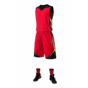 Uniforme de Baloncesto con Diseño de Logotipo Personalizado en Color Rojo, Precio al por Mayor, Transpirable, en Oferta - Product Image 6