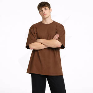 เสื้อยืดโอเวอร์ไซส์ผู้ชายผ้าคอตตอนหนานุ่มพิเศษ 300gsm สไตล์วินเทจ สตรีทแวร์  ไม่มีลาย  สั่งซื้อขั้นต่ำน้อย - Product Image 2
