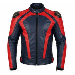 Cow Leather Motorcycle <b>Jacket</b> Clothing <b>Men's</b> Waterproof Racing Motor <b>Bike</b> Leather <b>Jackets</b> with CE Approved Protectors - Product Image 5