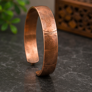 Luxury Fine Pure Copper Bangle Wristlet Minimalist Jewelry Antique Creations Handmade Customizable Size Logo Holiday Events Gift - Product Image 1