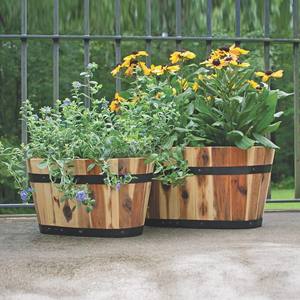 Jardinière ovale en bois d'acacia, écologique, durable, moderne, pour la maison, l'intérieur/l'extérieur, le jardin, fabriquée au Vietnam - Product Image 4