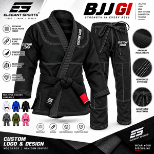 Kimono de Jiu-Jitsu brésilien 100% coton pour entraînement, avec logo personnalisé du fabricant, vêtements d'arts martiaux, tatami, Shoyoroll, Kingz Gi. - Product Image 1