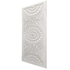 Cabecero Rectangular Queen Size de Madera Tallada a Mano con Diseño de Girasol, Estilo Boho Mandala, Decoración para el Hogar en Madera de Ingeniería - Product Image 5