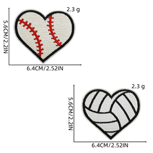 Parche Termoadhesivo Bordado con Diseño de Balón Deportivo Ecológico para Gorras, Material de Lona, Tela de Fieltro No Tejida - Product Image 3