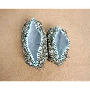 Elegant Handcrafted 3pc Quilted Vanity Pouch Set Organic Cotton Floral Motifs Water-Resistant Lining Multipurpose Storage Bags - Product Image 6