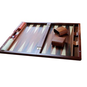 New Luxury Design Wood and Customizable Leather <b>Backgammon</b> Game Set Folding <b>Backgammon</b> Set Box for Entertainment - Product Image 6