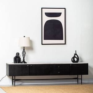 Mueble para TV Vandana Novara Aureo de Madera de Mango Negra (200 cm de Longitud), Consola de Entretenimiento Moderna de Madera Sólida - Product Image 4