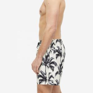OEM Custom Logo Summer Men's Gym <b>Shorts</b> 100% Polyester Solid Pattern Eco-Friendly Printed Logo <b>Swim</b> Trunks - Product Image 2