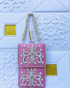 กระเป๋าคลัทช์งานฝีมือสุดหรู ผ้าฝ้ายปักลาย สำหรับเจ้าสาว พร้อมสายโซ่ไข่มุก ดีไซน์เนอร์ กระเป๋าถือสำหรับงานแต่งงาน งานกลางคืน และเดินทาง สำหรับผู้หญิง - Product Image 4