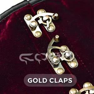 Ceinture Corset Amincissante en Velours Bourgogne de Haute Qualité, Style Gothique Victorien Steampunk pour Femme - Product Image 3