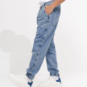 Jean Jogger Homme Personnalisé Taille Élastique Cordon de Serrage Délavé Coupe Décontractée Jambe Droite Denim Décontracté Tendance Toutes Saisons 2026 - Product Image 3