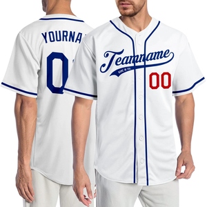 Venta al por Mayor del Jersey de Béisbol Auténtico Blanco y Rojo Real Personalizado de OMMIZ INDUSTRY, el Más Vendido - Product Image 1