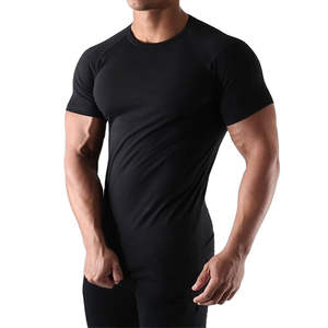 Camisetas de Gimnasio para Hombre de Alta Calidad, Ropa para Correr, Ropa Deportiva, Logotipo Personalizado, Material de Spandex/Poliéster, Camisetas Sólidas OEM - Product Image 3