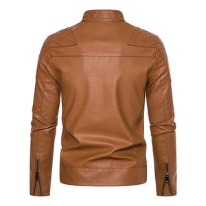 Original Genuine <b>Leather</b> <b>Jacket</b> For <b>Men</b> Classic Lamb Fashionable <b>Leather</b> <b>Jacket</b> Waterproof Latest Style Custom Packing <b>Leather</b> - Product Image 3