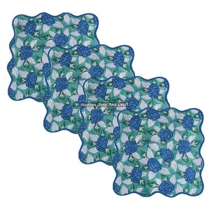 High Quality <b>Wood</b> <b>Block</b> Print Custom Table Scallop Napkin Hotel Restaurant Use <b>Wood</b> <b>Block</b> Print Colored 100% Cotton Made Premium - Product Image 5