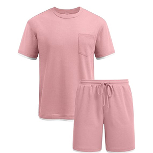 Conjunto de 2 Piezas para Hombre, Camiseta de Algodón y Pantalones Cortos Cargo, Ropa Casual de Verano, Fabricante, OEM, ODM, Suministro al por Mayor - Product Image 6