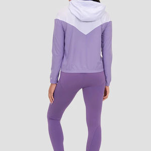 Chaqueta Cortavientos Ligera de Alta Calidad para Mujer, 100% Nailon, Sin Costuras, de Secado Rápido, Transpirable, con Capucha, Impresión de Logotipo Personalizado - Product Image 4