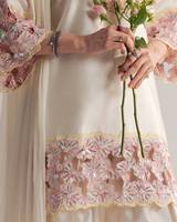 Salwar Kameez de Diseño para Fiestas y Bodas con Diseño Farshi, Adorno de Moti Hecho a Mano, Completamente Hecho a Mano, de Secado Rápido