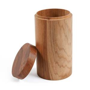 Pot en bois pour ranger les fruits secs, les noix, les biscuits, les bonbons et les collations de la cuisine. - Product Image 2