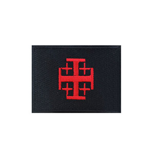 Knights Templar Jerusalem Cross Embroidered <b>Patch</b>, Often Used As A Tactical Moral <b>Patch</b> For Jackets, <b>Backpacks</b>, Or Uniforms - Product Image 1