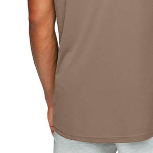 T-shirts en coton 100% microfibre vierges, séchage rapide, respirants, impression de logo, col contrastant, haute qualité, vente en gros - Product Image 3