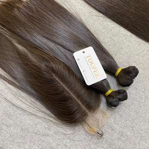 Closure en cheveux vierges bruts vietnamiens de qualité supérieure – Cuticules alignées, naturelles et transparentes - Product Image 4