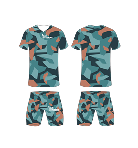 Conjunto de Uniforme de Fútbol Sublimado Personalizado, Patrón Geométrico Rosa, Transpirable, de Secado Rápido, Jersey de Fútbol para Equipo, Pantalones Cortos, para Hombres, Niños y Jóvenes - Product Image 4