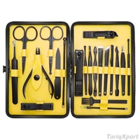 Juego de Manicura y Pedicura Profesional de Lujo, 36 Piezas, Kit de Cuidado de Uñas de Acero Inoxidable, Cortaúñas, Herramientas para Cutículas, Cuidado de Manos y Pies