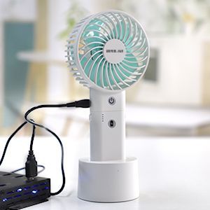 "Rechargeable Portable Handheld Fan with Power Bank & <b>Humidifying</b> Function-5-20 Hour Work Time & 3 Speeds" - Product Image 3