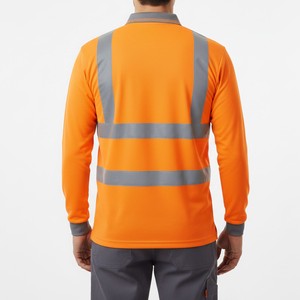 Camisa de Trabajo Reflectante de Alta Visibilidad Personalizada para Trabajadores de la Construcción, Manufactura y Mantenimiento - Product Image 3