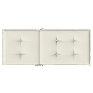 6pcs Melange Cream <b>Highback</b> <b>Chair</b> Cushions 47.2"x19.7"x1.6" Fabric Lumbar Pillows & Seat Cushions - Product Image 6