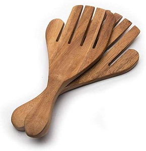 Indian Wooden Salad Server Set Eco-Friendly <b>Microwave</b> Safe <b>Mirror</b> Polish Finish Dishwasher Safe Home & Kitchen Accessories - Product Image 1