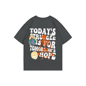 Oversized Graphic <b>Tshirt</b> for Men Letter Print Vintage T Shirt Tees Casual Loose Fit Retro Streetwear Shirts Tops - Product Image 1