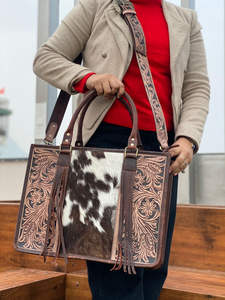 กระเป๋าถือหนังแท้สะพายข้างสำหรับผู้หญิง, กระเป๋าหนังสไตล์ตะวันตก - Product Image 3