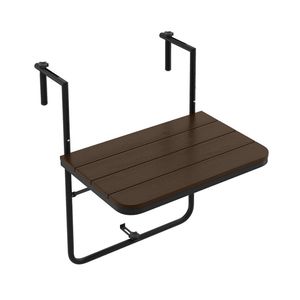 Tavolo Pieghevole Sospeso per Patio e Balcone, Altezza Regolabile a 3 Livelli, Arredo Esterno Salvaspazio - Product Image 4