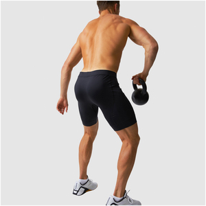 High Quality Breathable Eco-Friendly Solid Casual Blue Color <b>Compression</b> <b>Shorts</b> Best Selling <b>Men</b> - Product Image 4