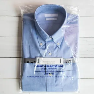 ถุงเสื้อยืดย่อยสลายได้ทางชีวภาพ ยี่ห้อ UKHI พร้อมการพิมพ์เฟล็กโซ ปิดผนึกด้วยความร้อน วัสดุ PE/PBAT ปรับแต่งได้ อุปกรณ์เสริมแฟชั่น - Product Image 2