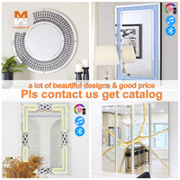 Miroir mural décoratif en bronze rond classique populaire pour l'intérieur